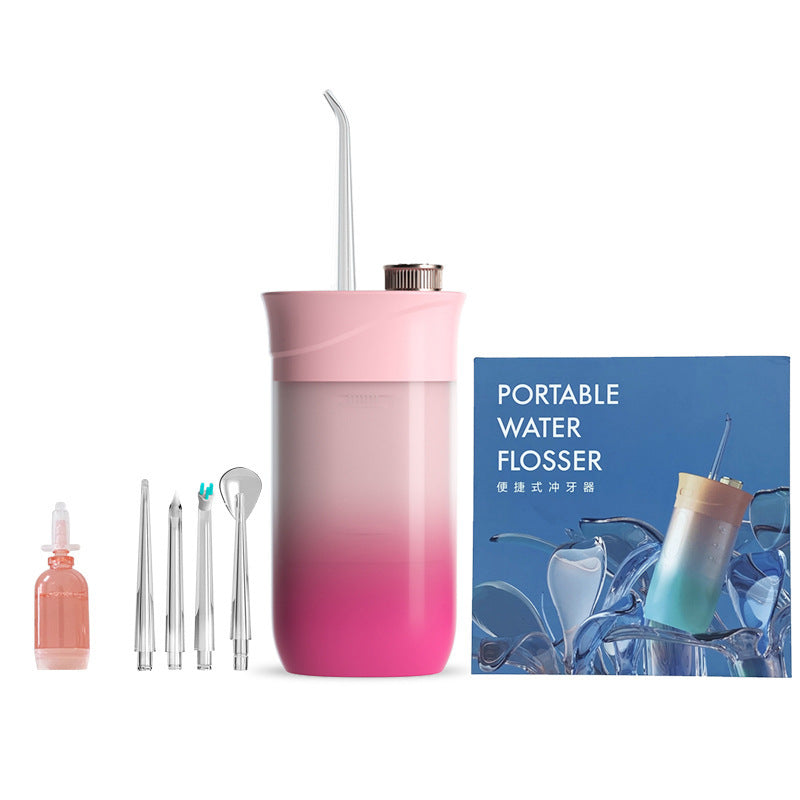 Home Oral Irrigator Dental Portable Water Flosser Tips USB Rechargeable 200ML Water Tank Flosser Irrigator For Cleaning Teeth