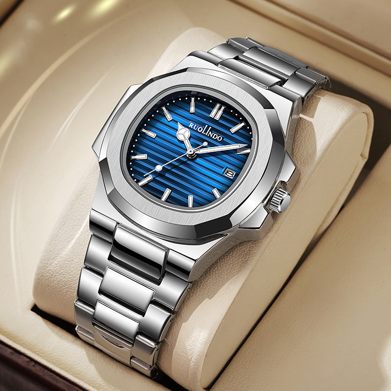 Chronographe Haut de Gamme pour Homme – Finition Acier & Calendrier