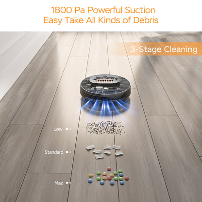 Aspirateur Connecté Ultra-Fin – G6+ avec Recharge Auto & Wi-Fi