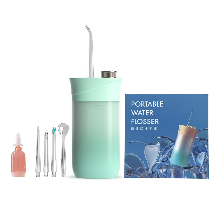 Home Oral Irrigator Dental Portable Water Flosser Tips USB Rechargeable 200ML Water Tank Flosser Irrigator For Cleaning Teeth