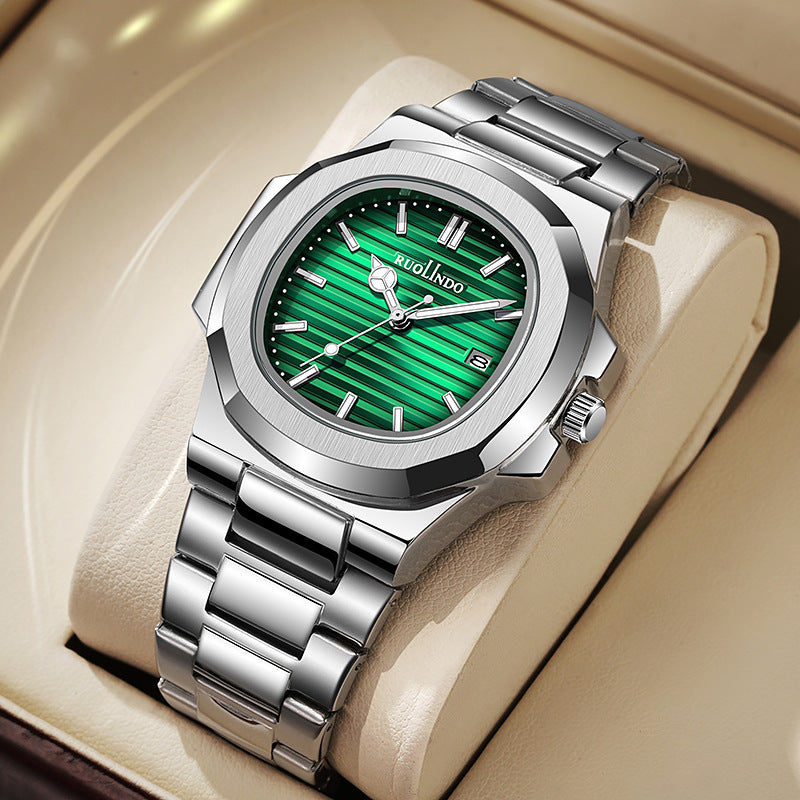 Chronographe Haut de Gamme pour Homme – Finition Acier & Calendrier