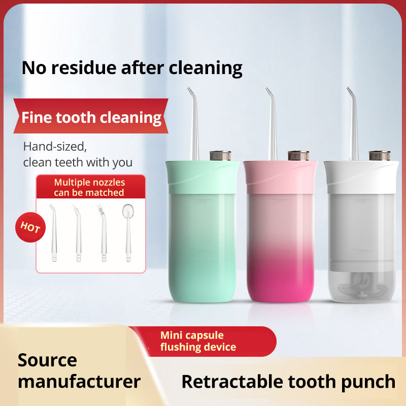Home Oral Irrigator Dental Portable Water Flosser Tips USB Rechargeable 200ML Water Tank Flosser Irrigator For Cleaning Teeth