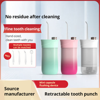 Home Oral Irrigator Dental Portable Water Flosser Tips USB Rechargeable 200ML Water Tank Flosser Irrigator For Cleaning Teeth