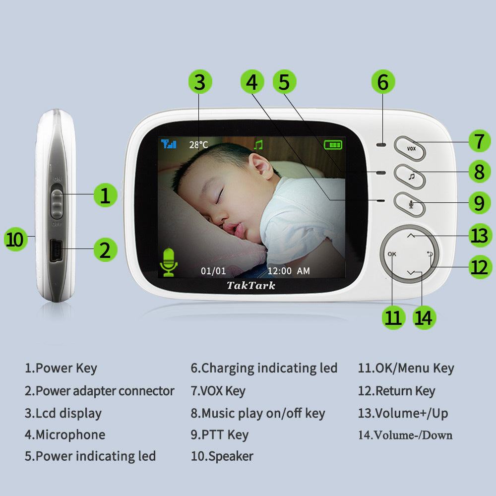 Moniteur Bébé Multifonction Sans Fil
