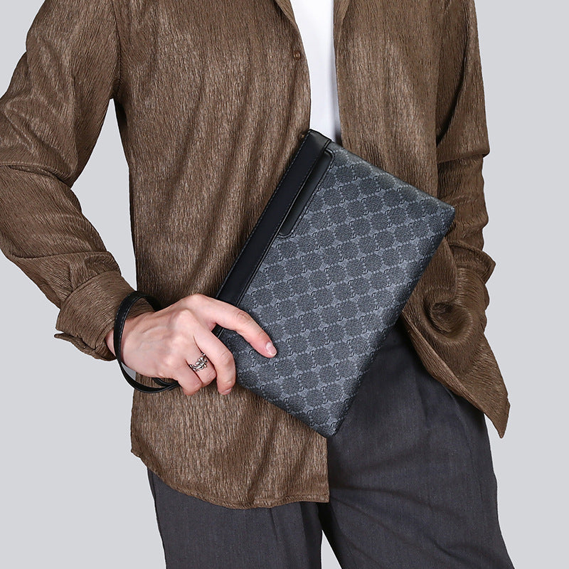 Sac en Cuir Noir Rétro pour Homme