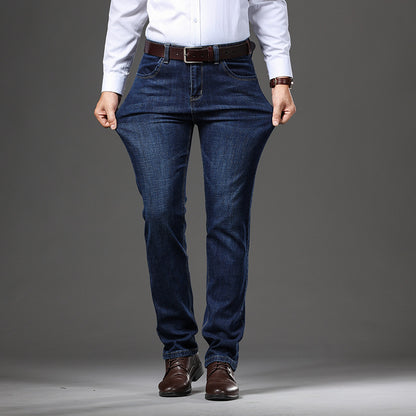 Stretch Jeans Autumn And Winter Loose Plus Size Business Casual Pants