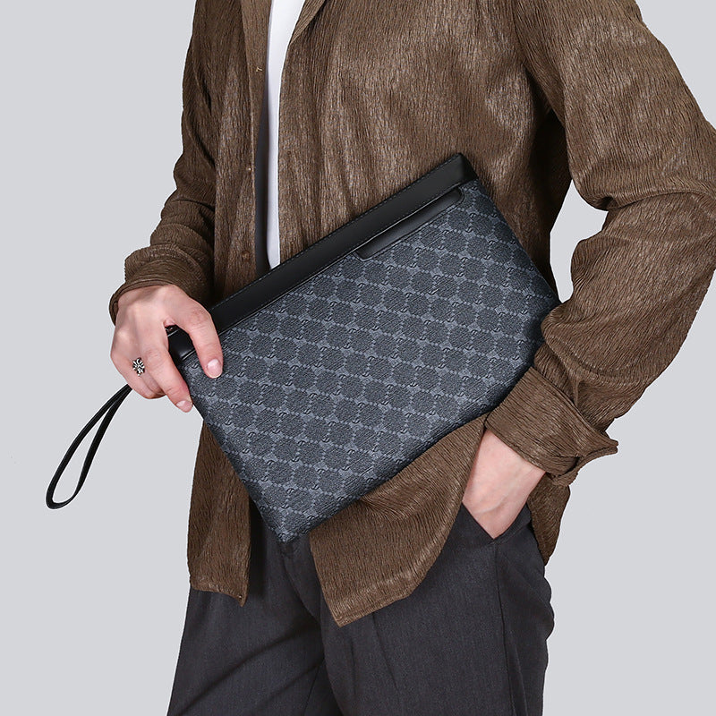 Sac en Cuir Noir Rétro pour Homme