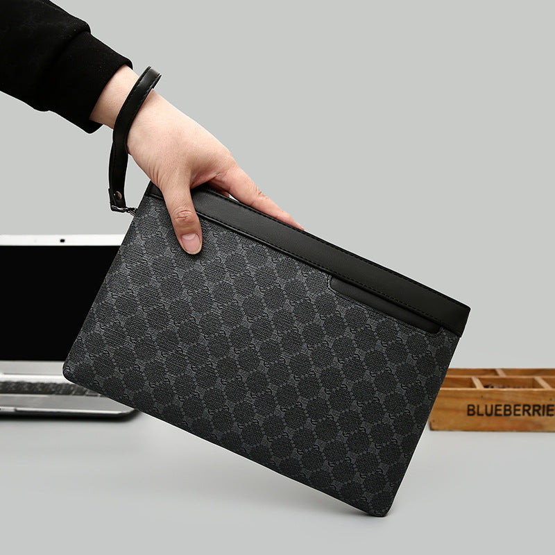 Sac en Cuir Noir Rétro pour Homme