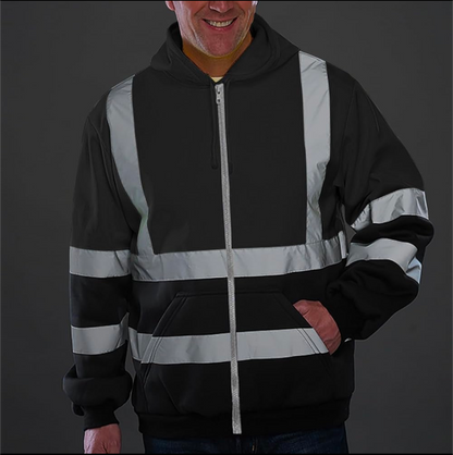 A sweatshirt with a fleece jacket