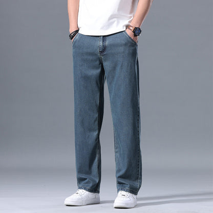 Lyocell Jeans Men's Loose Straight Casual