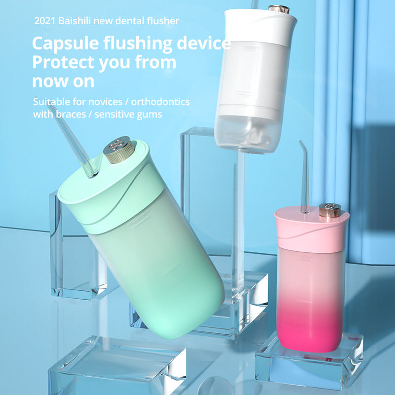 Home Oral Irrigator Dental Portable Water Flosser Tips USB Rechargeable 200ML Water Tank Flosser Irrigator For Cleaning Teeth