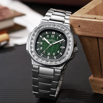 Chronographe Haut de Gamme pour Homme – Finition Acier & Calendrier