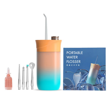 Home Oral Irrigator Dental Portable Water Flosser Tips USB Rechargeable 200ML Water Tank Flosser Irrigator For Cleaning Teeth
