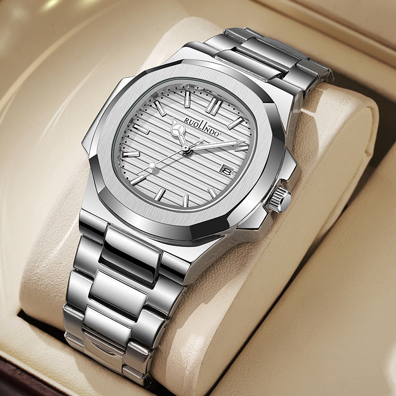 Chronographe Haut de Gamme pour Homme – Finition Acier & Calendrier